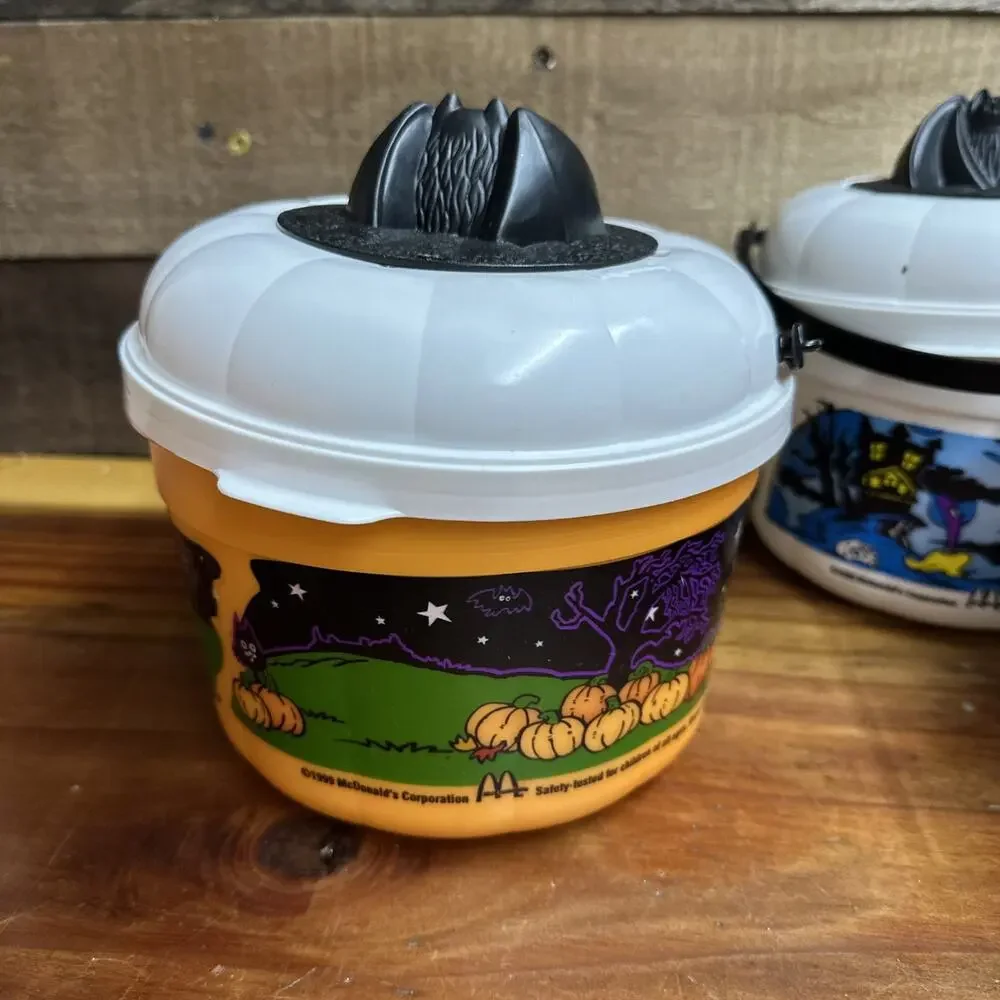 McDonald's Vintage 1999 Halloween Pails Set Of 5